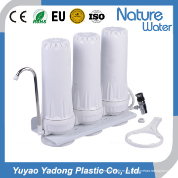 Sistema de filtro de agua de mostrador residencial de 3 etapas